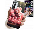 Custodia Per Samsung Galaxy M13 4G - Orsacchiotto Rosa Regalo Di Famiglia + Lamina