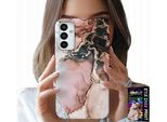 Custodia Per Samsung Galaxy M13 4G - Elegante Moda Marmo + Vetro
