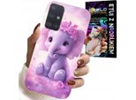 Custodia Per Samsung Galaxy A71 - Elefante Dolce Su Sfondo Rosa Custodia + Pellicola