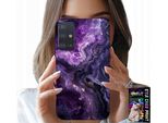 Custodia Per Samsung Galaxy A71 - Viola Marmo Moda Donna + Vetro