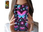 Custodia Samsung Galaxy S24 Fe Farfalla Farfalla Cuori Cuori Disegni Da Donna