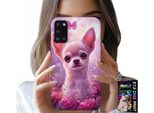 Custodia Per Samsung Galaxy A31 - Simpatico Chihuahua Su Sfondo Rosa Con Fiori