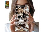 Custodia Samsung Galaxy S24 Fe Elegante Donna Design Teschio Farfalla