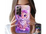 Custodia Per Samsung Note 20 Ultra - Simpatica Tigre Su Sfondo Rosa + Foil