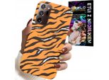 Custodia Per Samsung Note 20 Ultra - Cover Posteriore A Strisce Di Tigre + Pellicola