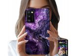 Custodia Per Samsung Galaxy A41 - Marmo Viola Moda Donna + Vetro
