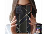 Custodia Per Samsung Galaxy A51 - Cornici Dorate, Design Elegante + Vetro