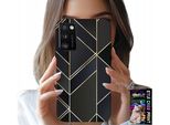 Custodia Per Samsung Galaxy A41 - Cornici Dorate, Design Elegante + Vetro