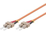 Goobay 96160 Cavo In Fibra Ottica, Multimodale (OM2) Arancione, 2 M - Connettore Sc (Upc) > Connettore Sc (Upc)