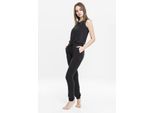 Urban Classics Donna - Tuta Lunga Tech Mesh Schwarz - M