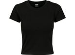 DáMské TričKo Urban Classics Ladies Stretch Jersey Cropped Tee Nero - Xs