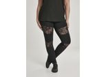 DáMské Leginy Urban Classics Ladies Laces Inset Leggings Nero - L