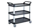 Carrello Di Servizio Bpt Con 3 Ripiani Carrello Da Cucina Divisorio, Capacità Di Carico 250 Kg, Carrello Di Pulizia In Ristorante, Carrello Di Sgombero Della Cucina Della Scuola Dell'hotel