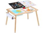 Tavolo Sensoriale Vevor Tavolo Di Attività Per Bambini Con 3 Contenitori Pieghevoli E Supporto Per Rotolo Di Carta, Tavolo Di Sabbia E Acqua Tavolo Sensoriale In Legno