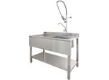 Kukoo Gastro Lavello Da Cucina In Acciaio Inox Gastro Lavello Scolapiatti A Sinistra