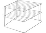 Metaltex Space Line Bordenrek 2 Etages 25X25X19 Cm Zilver