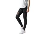 Urban Classics Donna - Leggings Tech Mesh Schwarz - Xl