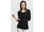 Urban Classics Donna - Rib Pocket Lungo Manica Lunga Schwarz S