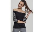 Urban Classics Donna - 3/4 Raglan Manica Lunga Schwarz - 5XL
