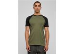 Urban Classics - Maglietta Raglan A Contrasto Oliv / Schwarz - M