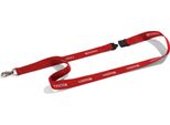 Durable Cordoncino In Tessuto 20 "Visitor"" Con Moschettone, 10 Pezzi, Rosso, 823803"