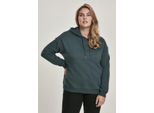 Urban Classics TB1524 | Felpa Con Cappuccio Da Donna Con Polsini A Coste Larghe - Colore: Bottlegreen - Taglia: L
