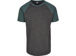 Urban Classics Raglan Contrast Tee Antracite/Verde Scuro - L