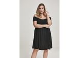 DáMské šAty Urban Classics Ladies Smoked Off Shoulder Dress Nero - L