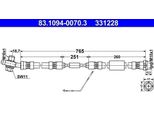 Ate 83.1094-0070.3 - Tubo Freno Oe SHB500170 Per Range Rover Iii (L322)