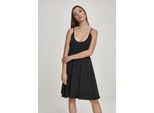 Urban Classics Donna - Spaghetti Stretch Kleid Schwarz - S