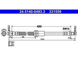 Ate 24.5140-0493.3 - Oe A 204 420 07 48 Tubo Freno Per Classe Glk (X204)
