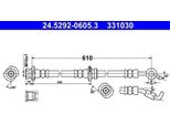 Ate 24.5292-0605.3 - Tubo Freno Oe 46210 AX606 Per Micra Iii (K12), Note (E11, NE11)
