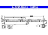 Ate 24.5295-0681.3 - Oe 90947 02F49 Tubo Freno Per Rav 4 Iii (A3), Rav 4 Iv (A4)