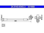 Ate 24.5143-0343.3 - Tubo Freno Oe 13468086 Per Astra K