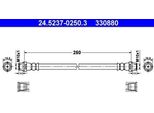Ate 24.5237-0250.3 - Tubo Freno Oe 7H0 611 775 Per T5, T6
