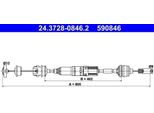 Ate 24.3728-0846.2 - Cavo Frizione Oe 2150 W3 Per 406