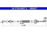 Ate 24.3728-0827.2 - Cavo Frizione Oe 2150 Y6 Per 206 Cc (2D), 206 (2A/C), 206 Sw (2E/K), 206 Van