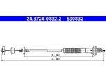 Ate 24.3728-0832.2 - Cavo Frizione Oe 2150 Ax Per 206 Cc (2D), 206 (2A/C), 206, 206 Sw (2E/K), 206 Van