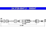 Ate 24.3728-0847.2 - Cavo Frizione Oe 2150 N2 Per 406