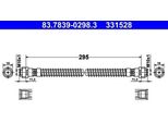 Ate 83.7839-0298.3 - Tubo Freno Oe 970 355 137 00 Per 911 (991), Boxster (981), Panamera (970)