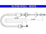 Ate 24.3728-1018.2 - Oe 77 00 843 206 Kupplungsseil FüR Megane I, Megane Scenic