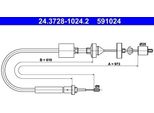 Ate 24.3728-1024.2 - Oe 77 00 423 684 Kupplungsseil FüR Megane I, Megane Scenic, Scenic I
