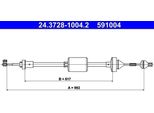 Ate 24.3728-1004.2 - Oe 77 00 802 682 Kupplungsseil Per Clio I