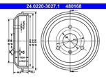 Ate 24.0220-3027.1 - Oe 4329 V003 Tamburo Del Freno Per Cabrio (450), City-Coupe (450), Crossblade (450), Fortwo Cabrio (450), Fortwo Cabrio (451), Fortwo (450), Fortwo (451), Roadster (452)