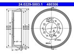 Ate 24.0229-5003.1 - Oe 42431 0K130 Tamburo Del Freno Per Hilux