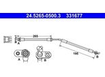 Ate 24.5265-0500.3 - Tubo Freno Oe 90947 W2035 Per Yaris (P13)