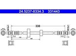 Ate 24.5237-0334.3 - Tubo Freno Oe 701 611 701 Per T4