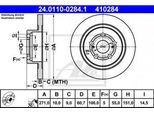 Ate 24.0110-0284.1 - Oe 42431 05040 Disco Freno Per Avensis (T22)