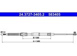 Ate 24.3727-3405.2 - Cavo Freno A Mano Oe 5C0 609 721 An Per Maggiolino (5C)