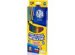Pastelli A Matita 12 Colori Nero Metallizzato Astra